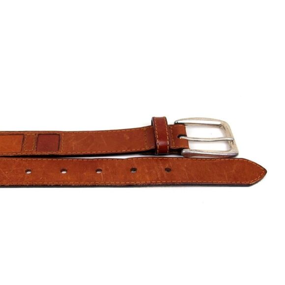 Fossil TAN BROWN GENUINE LEATHER 1"Wd CASUAL DRESS WOMEN'S BELT Sz M (P23 - Picture 12 of 13